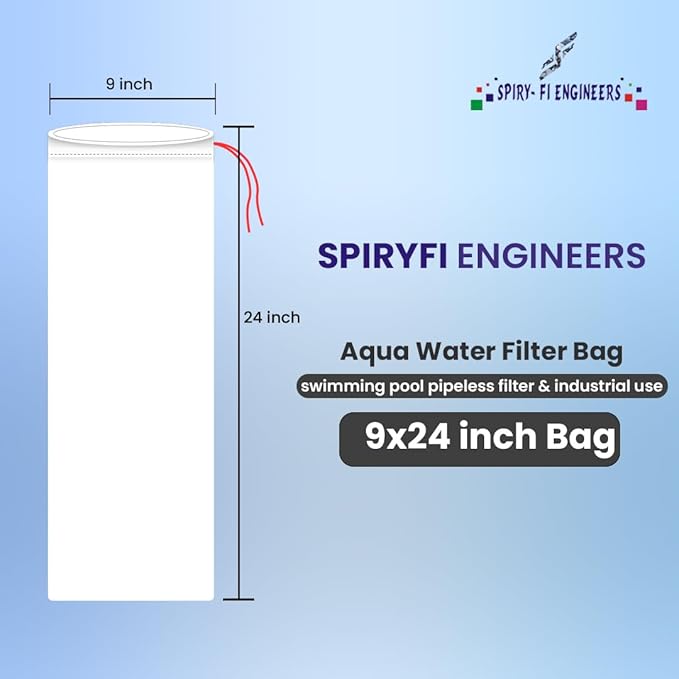 Pipeless Filter Bag 1 Micron 9" X 24 Inch