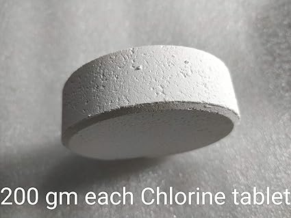 20 g Swimming Pools Chlorine Tablets Spa Hot Tubs Cleaning Tool 50 Piece Suitable for Sanitization,Algae Prevention,Oxidation,pH Regulation