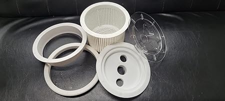 SPIRY-FI Swimming Pool Pipeless Accessory – 2 Outer Filter Bag Holder Rings with Basket for Big Particle Collection | Transparent Disc with Vacuum Disk for Efficient Pool Cleaning