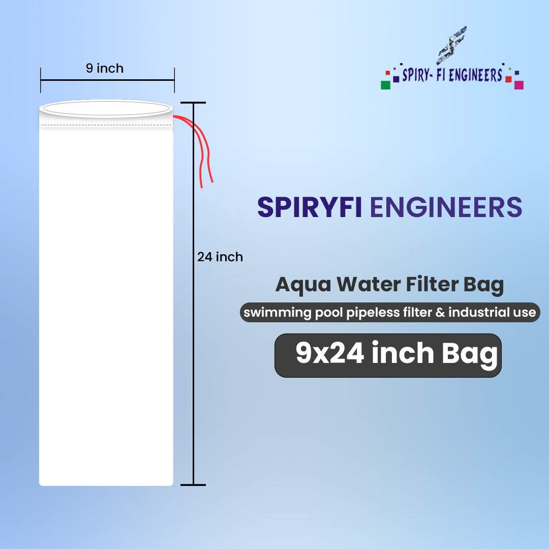 Pipeless Filter Bag 1 Micron 9" X 24 Inch