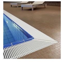 Helix Swimming Pool Overflow Grating 12 inches Double pin (1 Meters Each Package) White