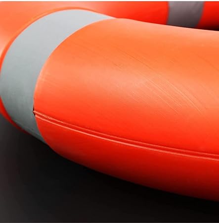 Life Buoy Ring Outer Material Hard Polyurethanerubber Floating Ring Bracelet Buckle Buoy Swimming Use Water Rescue Life Saving Rope Sports Equipment (Orange)
