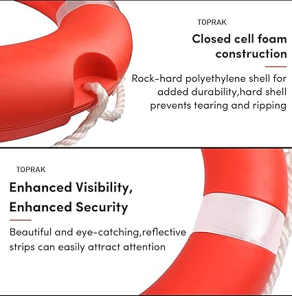 Life Buoy Ring Outer Material Hard Polyurethanerubber Floating Ring Bracelet Buckle Buoy Swimming Use Water Rescue Life Saving Rope Sports Equipment (Orange)